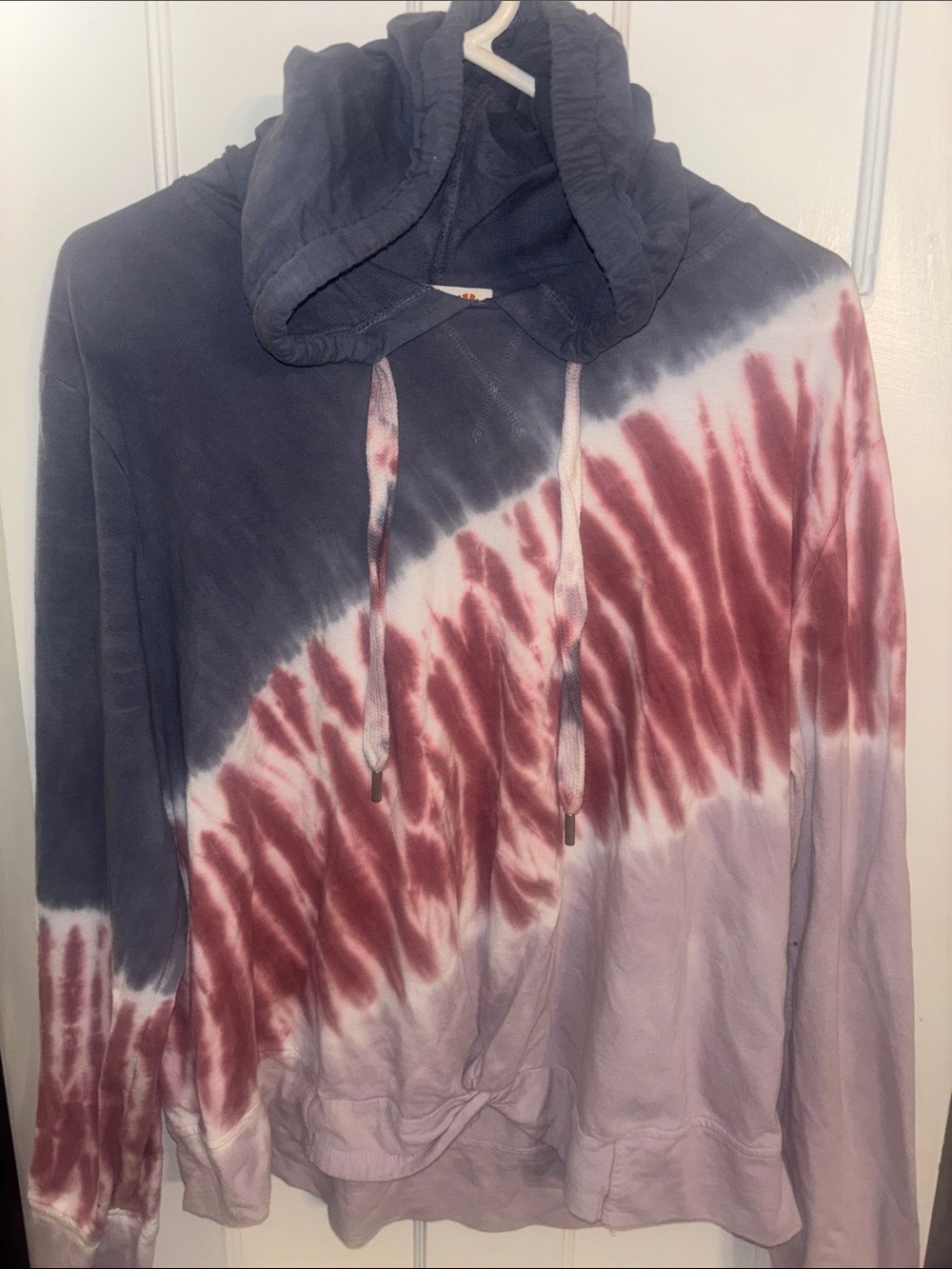 C&C California Tie-Dye Pullover Hoodie - Dusty Rose, Slate & White
